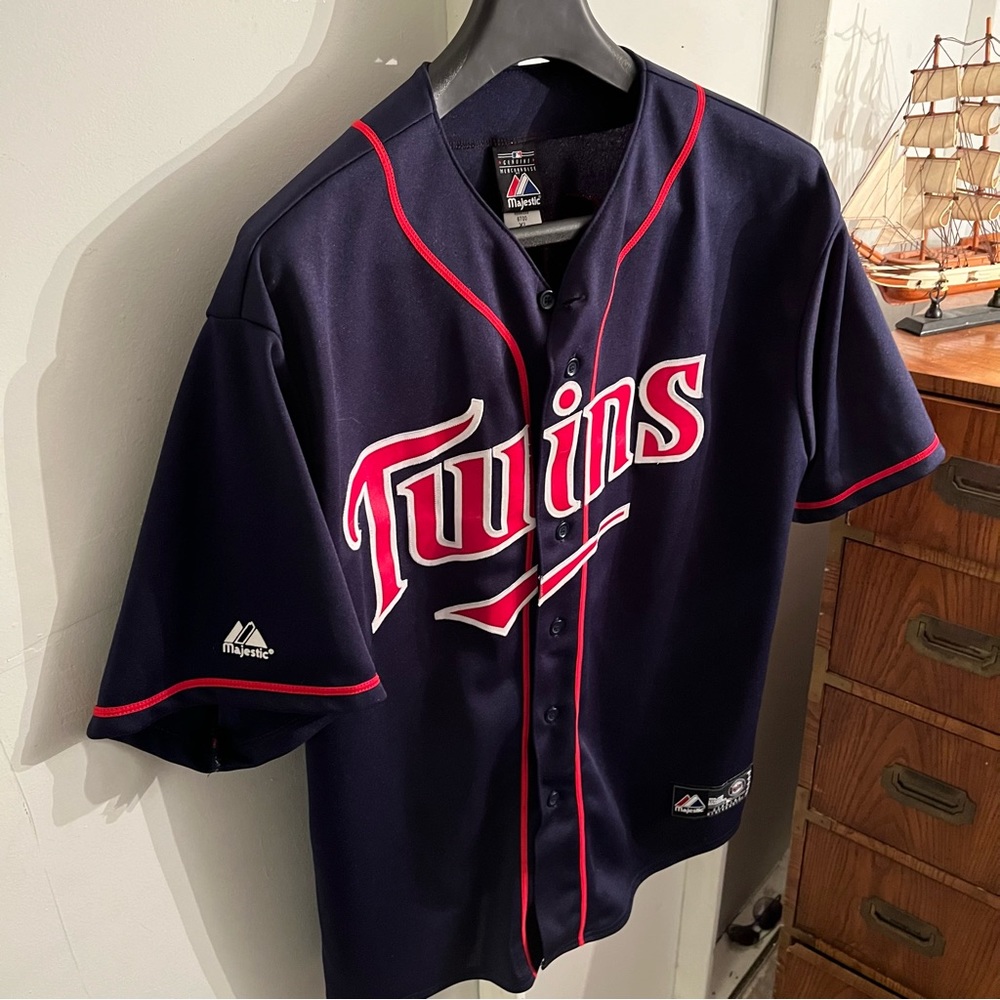 JUSTIN MORNEAU Minnesota Twins Majestic Authentic Throwback Baseball Jersey